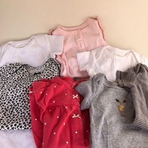 Carter’s three month short sleeve onesie bundle.